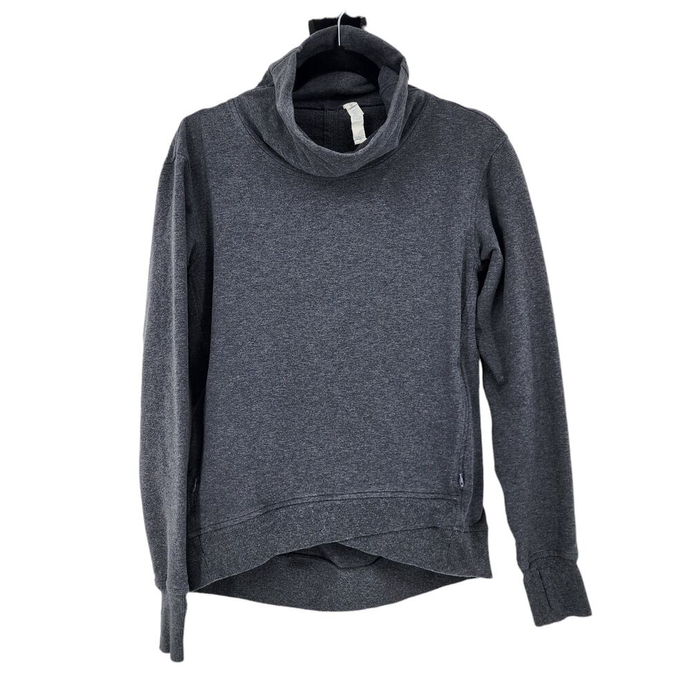 Lululemon On The Double Pullover Heathered Dark Grey Sweater Size 6